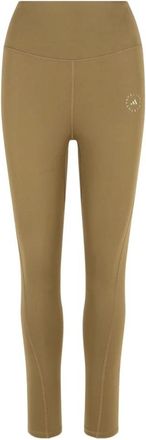 adidas by Stella McCartney Bruine Logo Print Hoge Taille Broek - Dames - Trainingsleggings - Bruin - L - Fitness