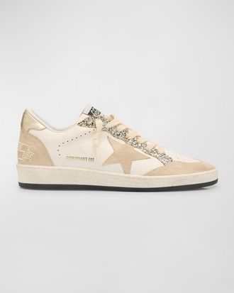 Golden Goose Ball Star Pearly Glitter Low-Top Sneakers