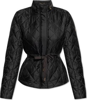 Michael Kors Ge&iuml;soleerde jas met capuchon - Dames - Zomerjassen - Zwart - L - Leer - Jassen