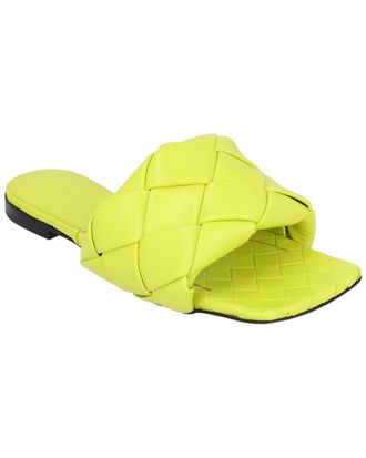 Bottega Veneta Womens Leather Lido Flat Sandal (Authentic Pre-Loved)