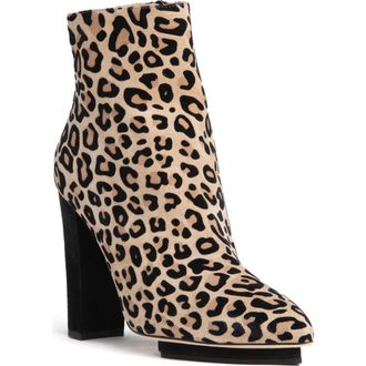 BEAUTIISOLES Tessa Pointed Toe Platform Bootie in Leopard at Nordstrom, Size 10.5Us