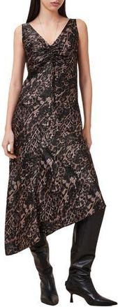 AllSaints Alexi Print Asymmetric Dress in Evia Pale Pink at Nordstrom Rack, Size 6 Us / 10 Uk