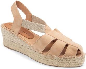 Patricia Green Parken Fisherman Platform Sandal in Tan Suede at Nordstrom, Size 9