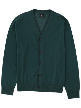 Paul Smith Deep V-Neck Cardigan In Premium Merino Wool