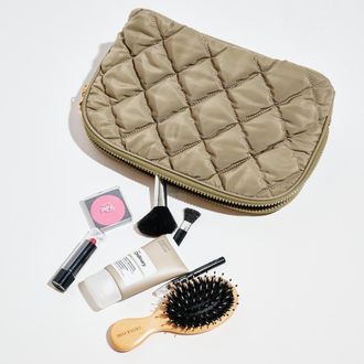 Urban Expression Cloud Kiss - Quilted Puffer Nylon Cosmetic & Travel Organizer Dome Pouch in Desert Sage at Nordstrom