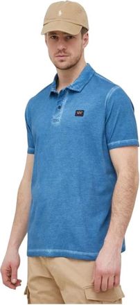 Paul & Shark Katoenen polo shirt met iconische badge - Heren - Polos - Blauw - 2XL - Katoen - Tops
