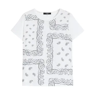 Max Mara T-Shirts, female, White, Size: M Cotton Jersey T-shirt