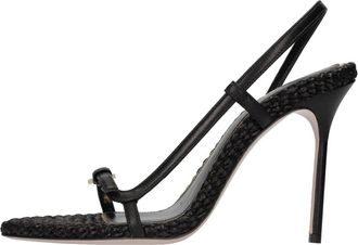 Gedebe Gedebe Sandalen - Dames - Sandalen met hakken - Zwart - 40 EU - Leer - Schoenen