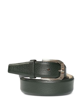 Brunello Cucinelli textured leather belt - Green