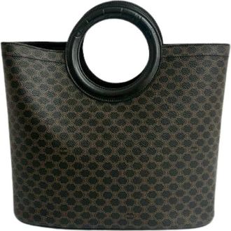 Celine Pre-owned Handbags, female, Black, Size: ONE SIZE Pre-owned Vintage Leather Tote