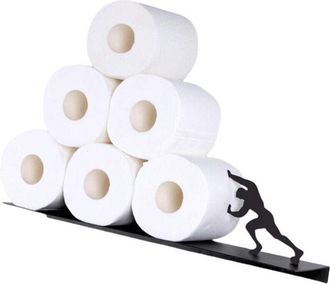 OEM Soporte De Pared Met&aacute;lico Para Toallas De Papel, Soporte Decorativo Para Rollos De Toallas De Papel Y Toallitas H&uacute;medas, Con Fondo Negro