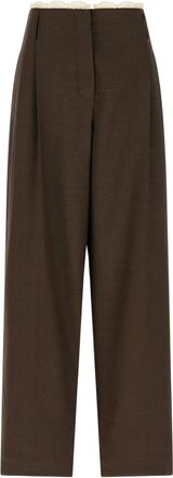 Magda Butrym Pantaloni con vita elasticizzata - Marrone