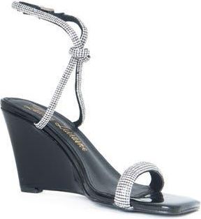 Lauren Lorraine Winnie Ankle Strap Wedge Sandal in Black at Nordstrom Rack, Size 6.5