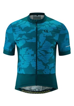 Gonso Radtrikot GONSO PADEON, Herren, Gr. M, blau (dunkelblau), 100% Polyester, Rundhals, Trikots Radtrikot, Hohe Bewegungselastizit&auml;t, Ventilations-Meshein
