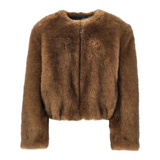 Stand Studio Faux Fur & Shearling Jackets, female, Brown, 4XS, Karly Jacket