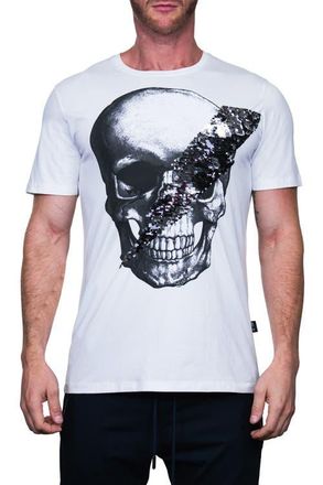Maceoo Skull Disco Graphic Crew T-Shirt in White at Nordstrom, Size X-Large