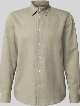 Selected Regular Fit Freizeithemd aus Leinen-Baumwoll-Mix Modell CLAY LINENBLEND in Oliv, Gr&ouml;&szlig;e XXL
