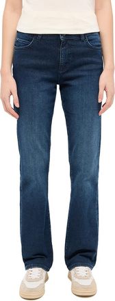 Mustang Straight-Jeans MUSTANG Damen Style Crosby Relaxed Straight, Damen, Gr. 46, L&auml;nge 30, blau (840 dunkelblau), Denim/Jeans, 99% Baumwolle, 1% Elasthan, u