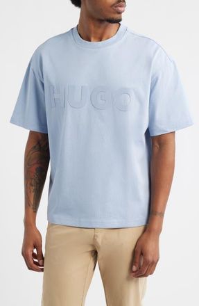HUGO BOSS Dinkee Logo T-Shirt in Med Purple at Nordstrom, Size Xx-Large