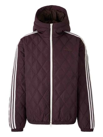 Wales Bonner quilted stripe technical zip jacket - men - Polyester - L - Purple