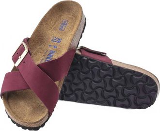Birkenstock Womens Siena Soft Footbed In Maroon