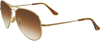 Ray-Ban Aviator Metal II Light Brown Gradient Unisex Sunglasses RB3689 914751 62