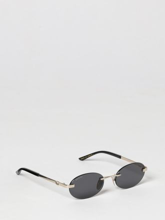 Gucci Occhiali da sole ovali in metallo con dettaglio monogramma GG