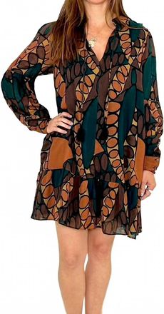 Cleobella Alani Mini Dress In Dark Saguaro Print