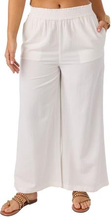 O'Neill Sanders Wide Leg Pants in White at Nordstrom, Size Xx-Large