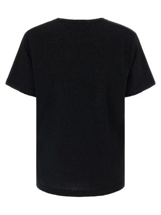 Co Silk Linen Knit T-Shirt - Black