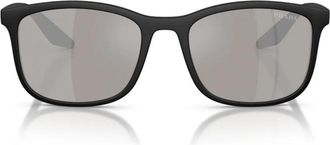 Prada PSA08S1AB0A7 Square Full Rim Sunglasses - Black