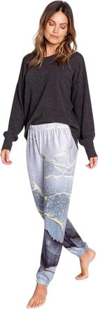 PJ Salvage Joggingbroek voor dames met ombre-effect en een relaxte pasvorm (Ombr&eacute;/Zwart/Grijs)