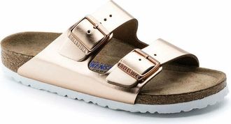 Birkenstock Sandalen Arizona Soft Footbed - Dames - Sandalen - Roze - 38 EU - Leer - Schoenen