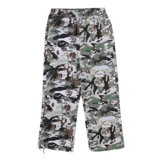 A Bathing Ape Hybrid Camo Ape Face Logo Relaxed Fit Sweatpants Green 0ZXPTM316521RGRD