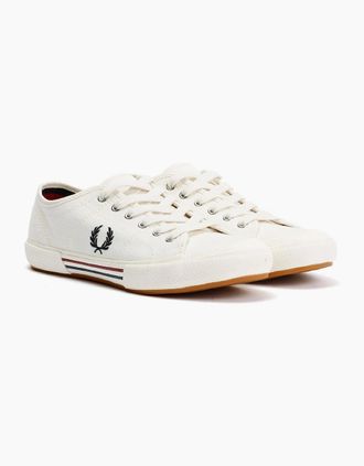Fred Perry Mens Fred Perry B708 Vintage Tennis Canvas Mens White Trainers - Size: 11