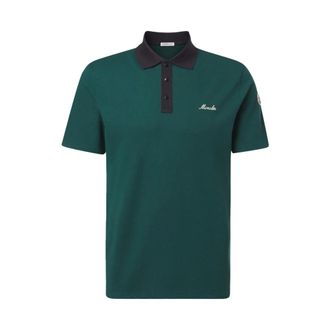 Moncler Polo Shirts, male, Green, Size: XL L1091 Polo