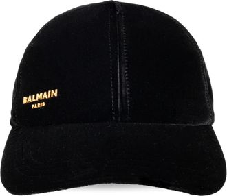 Balmain Paris Velvet Cap - Dames - Petten - Zwart - ONE Size - Accessoires