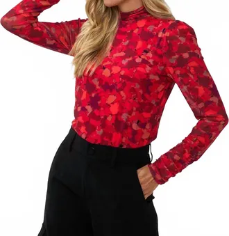 Esqualo Talli Mesh Wonders Top In Red