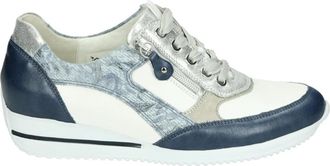 Waldl&auml;ufer Blauwe Sportieve Lage Schoenen - Dames - Sneakers - Blauw - 37 1/2 EU - Leer - Schoenen