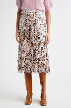 Marni Sequin Embellished Midi Skirt in Pink Sand at Nordstrom, Size 6 Us