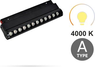 OEM Foco Lineal Led 4000k Neutro Ajustable 12w Tipo A Para Rieles Magn&eacute;ticos Smart Track 48vdc