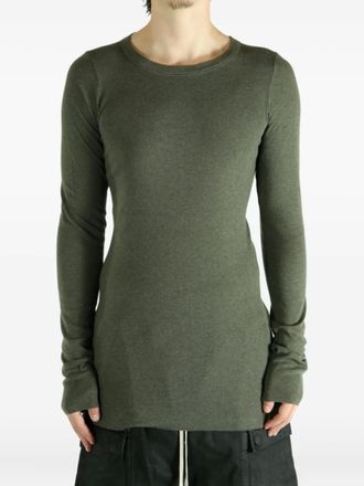 Rick Owens long-sleeve ribbed T-shirt - men - Cotton - L - Green
