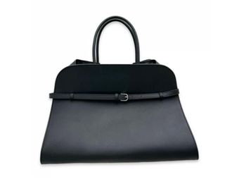 The Row Black Soft Leather Belt 15 Margaux