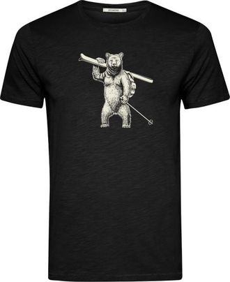 Greenbomb Ski Bear Spice T-Shirt f&uuml;r Herren | schwarz