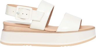 Paloma Barceló Wedges, female, White, 8 UK, Beige Wedge Sandals Elevate Style