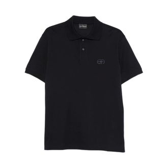 Emporio Armani T-shirts en Polos Blauw - Heren - Polos - Zwart - 3XL - Katoen - Tops