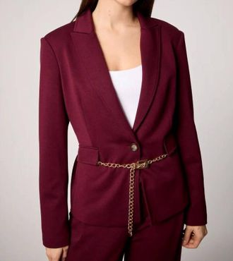 Blue Revival Taylor Blazer In Burgundy
