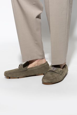 Versace Drivers Loafers, Mens, Green