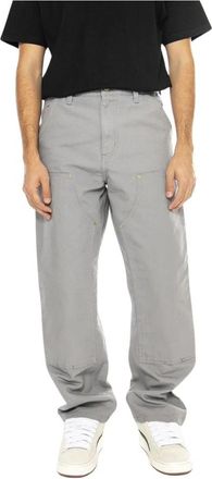 Carhartt Work in Progress Double Knee Pant - Heren - Straight fit broeken - Grijs - W31 L30 - Katoen - Broeken