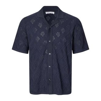 Sams&oslash;e & Sams&oslash;e Sadamien Shirt - male - Sams&oslash;e Sams&oslash;e - Short Sleeve Shirts - Blue - 2XL - Shirts